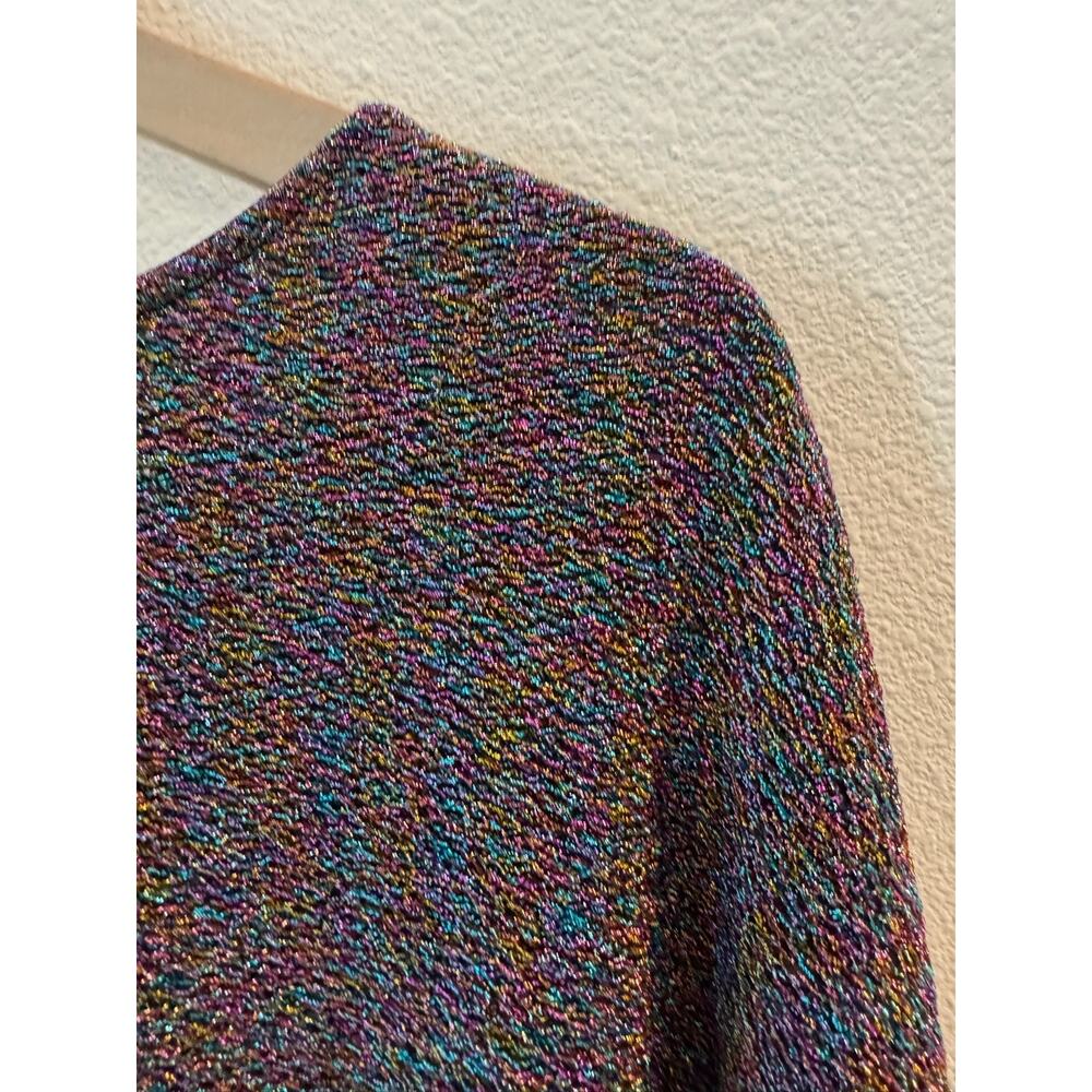 Show Me Your Mumu Sure Thing Mini Dress Rainbow Shimmy Shine L Bubble Sleeve - Picture 3 of 8
